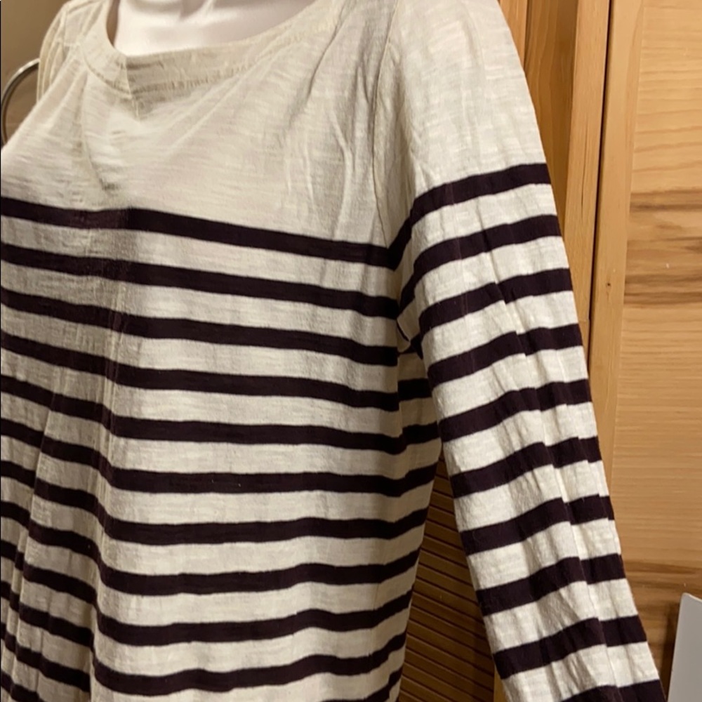 Loft long sleeve cream/black stripe top Large - Picture 6 of 16